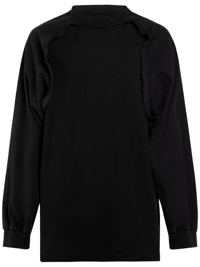 商品Balenciaga|Patched Raglan Cotton Sleevles T-shirt,价格¥4542,第1张图片