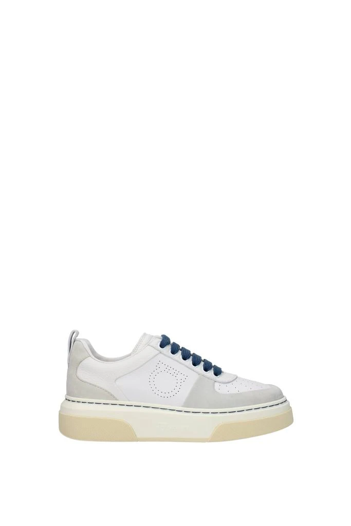 商品Salvatore Ferragamo|Sneakers cassina Leather White Grey,价格¥4428,第1张图片