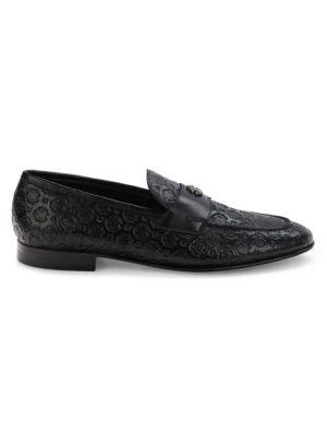 商品Roberto Cavalli|Embossed Leather Loafers,价格¥5222,第1张图片