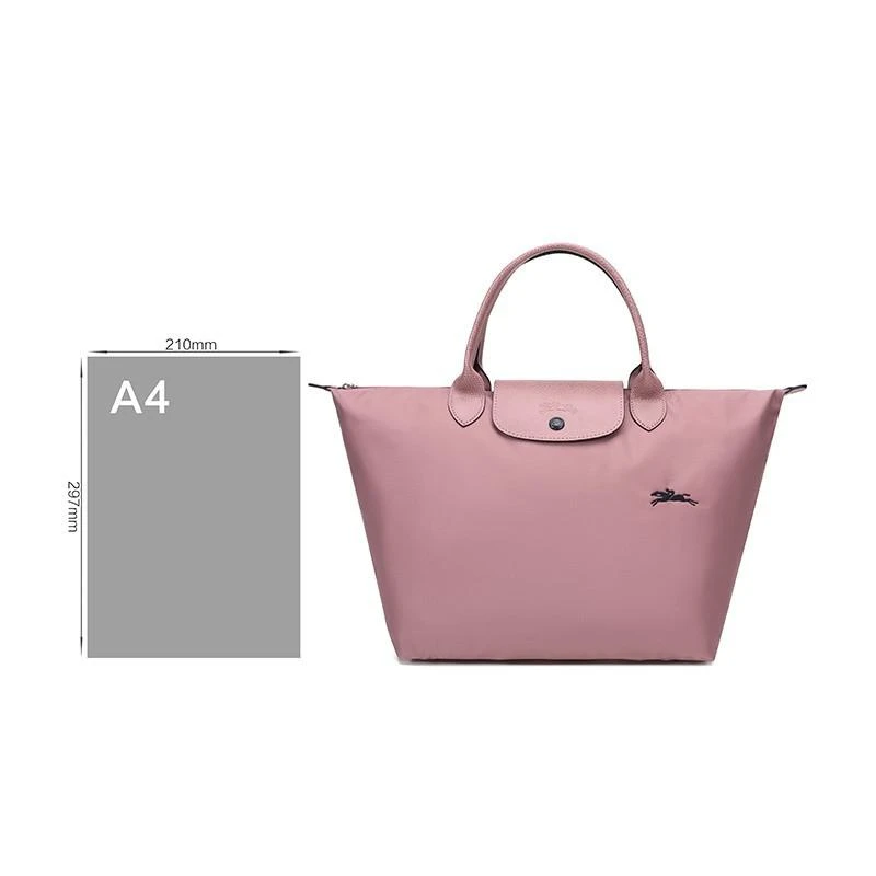 商品[国内直发] Longchamp|珑骧LONGCHAMP包包女包饺子包短柄中号可折叠手提包饺子包礼物送女友 短柄中号复古粉色L1623 619 P44,价格¥485,第3张图片详细描述