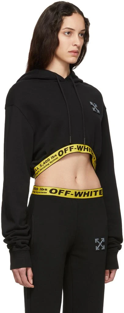 商品Off-White|SSENSE Exclusive Black "WORKOUT" Cropped 'Sport' Hoodie,价格¥2755,第2张图片详细描述