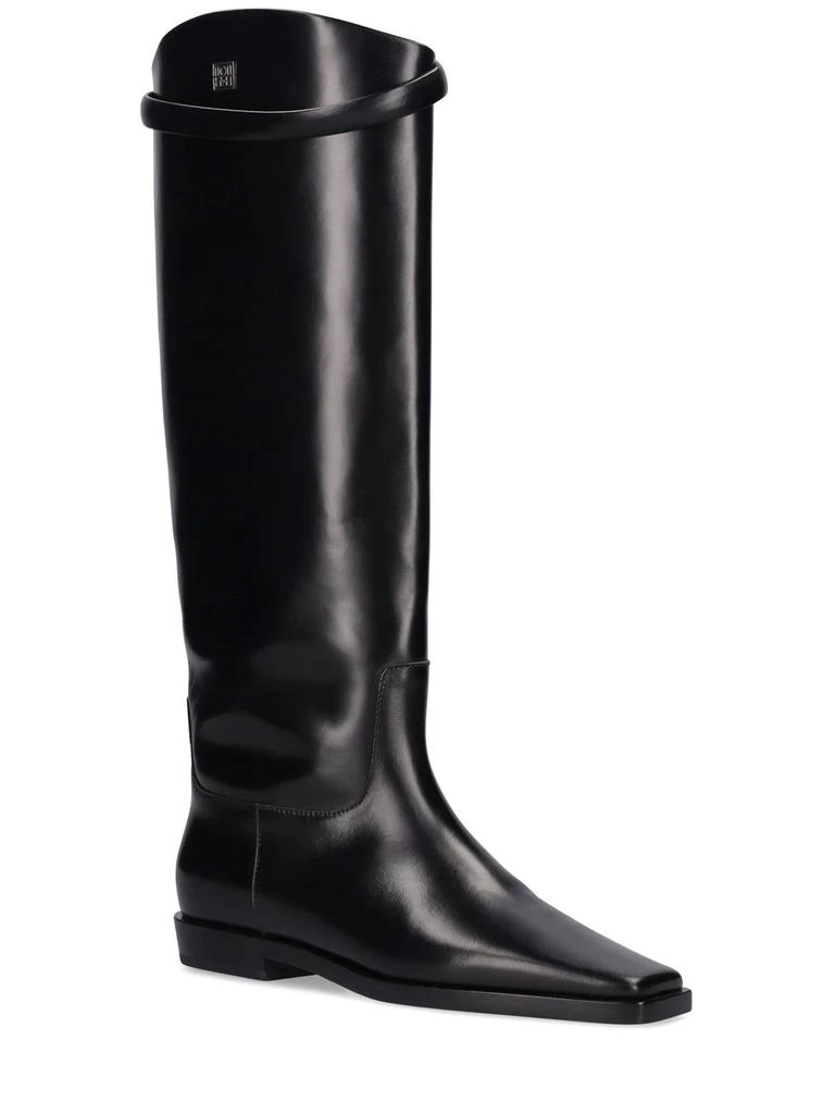 商品Totême|10mm The Riding Leather Tall Boots,价格¥8856,第2张图片详细描述