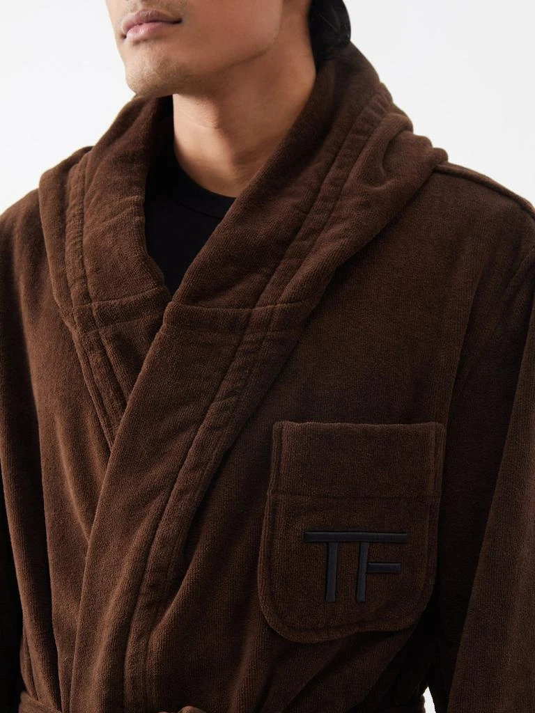 商品Tom Ford|Hooded cotton-terry bathrobe,价格¥4106,第4张图片详细描述