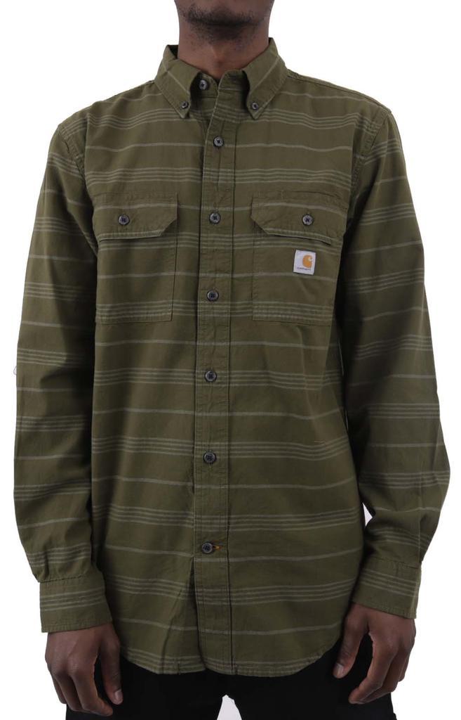 商品Carhartt|(105433) Loose Fit MW Chambray L/S Plaid Shirt - Basil,价格¥352,第1张图片
