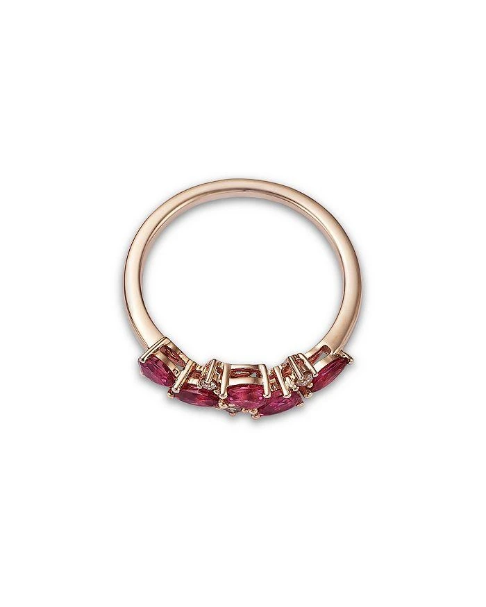 商品Bloomingdale's Fine Collection|Ruby & Diamond Ring in 14K Rose Gold,价格¥8509,第3张图片详细描述