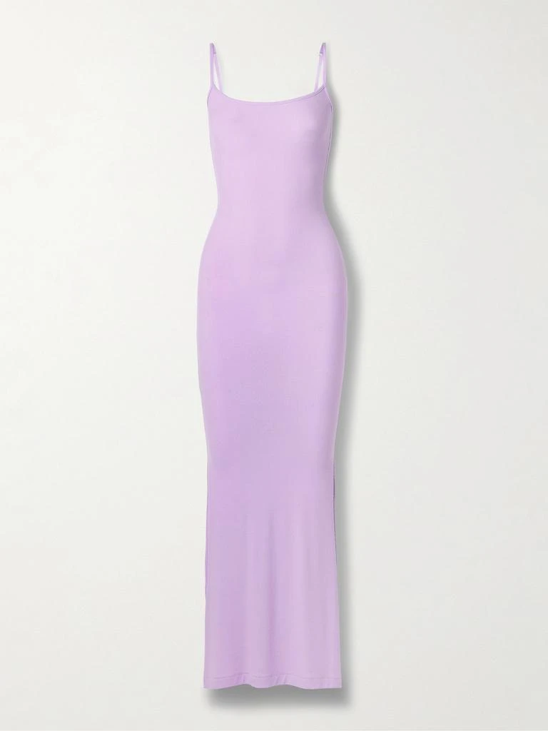 商品SKIMS|Soft Lounge Rib Long Slip 连衣裙（颜色：sugar Plum）,价格¥358,第1张图片