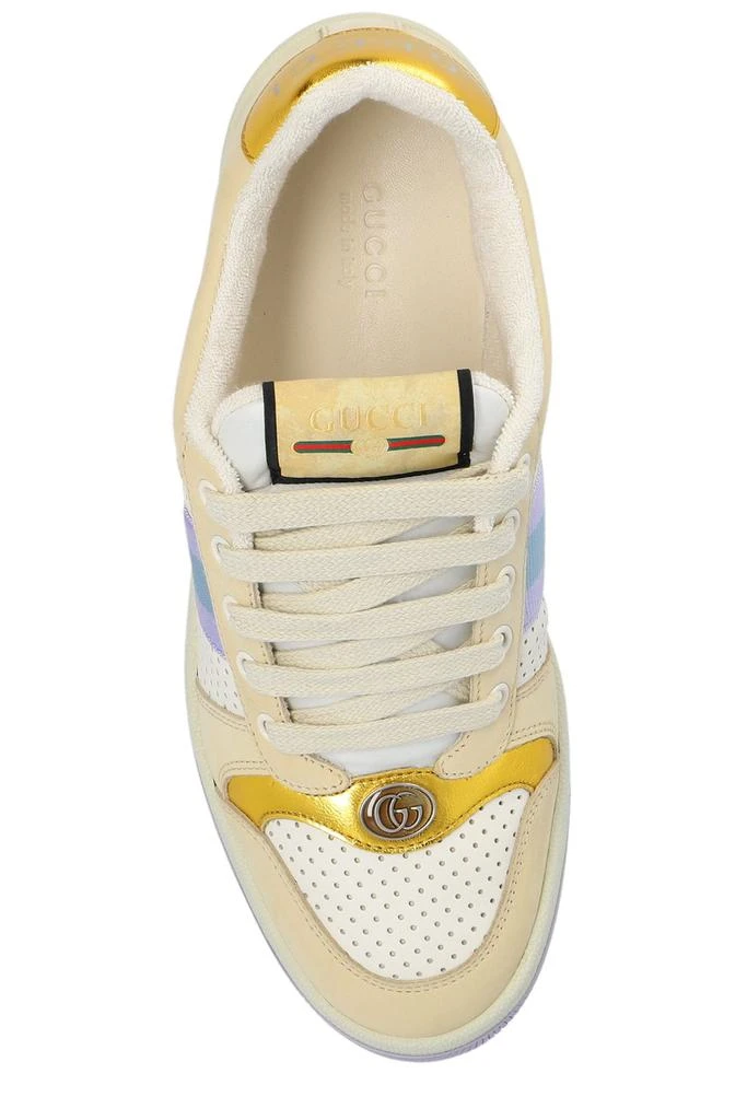 商品Gucci|Gucci GG Logo Detail Perforated Lace-Up Sneakers,价格¥5032,第4张图片详细描述
