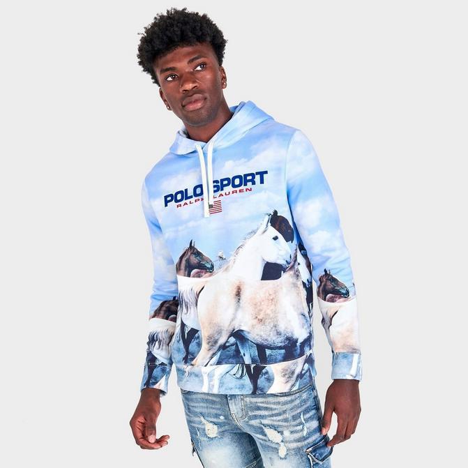 商品Ralph Lauren|Men's Polo Ralph Lauren Polo Sport Wild Horses Graphic Hoodie,价格¥960,第1张图片