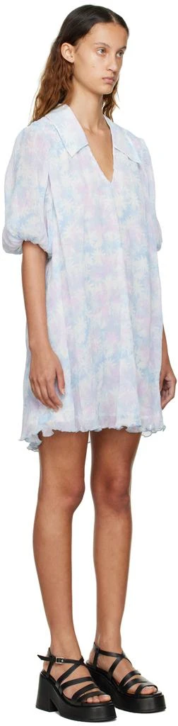 商品Ganni|Blue & Purple Pleated Minidress,价格¥1015,第2张图片详细描述