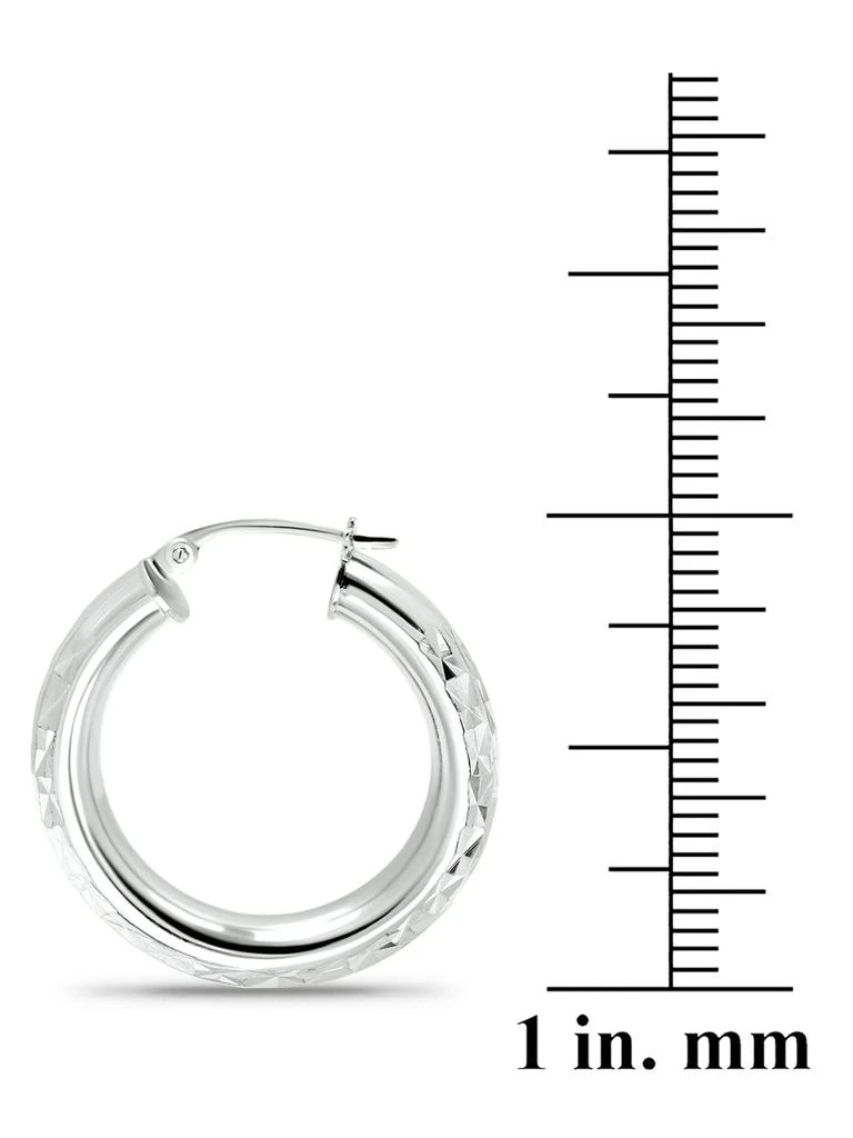 商品Lord & Taylor Jewelry|18K Gold 4X25mm Diamond Cut Hoop Earrings,价格¥220,第3张图片详细描述