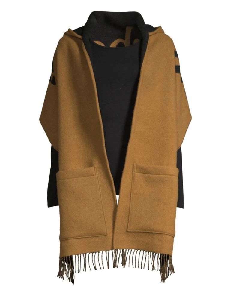 商品Burberry|海伦纹理羊毛和羊绒裹身披肩,价格¥6776,第1张图片