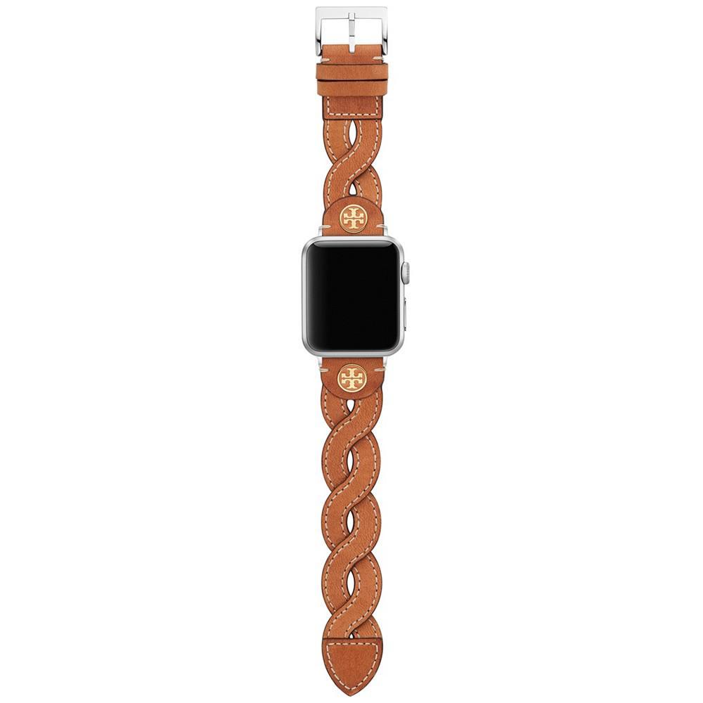 商品Tory Burch|Women's Luggage Braided Leather Band for Apple Watch® 38mm/40mm,价格¥846,第6张图片详细描述
