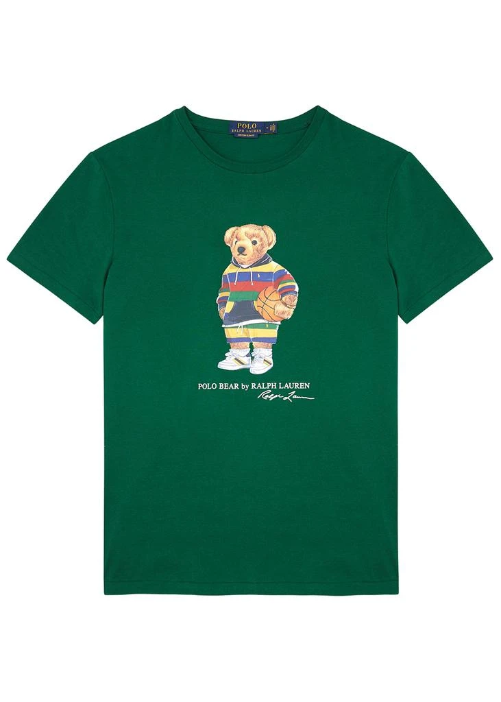 商品Ralph Lauren|Green bear-print cotton T-shirt,价格¥931,第1张图片