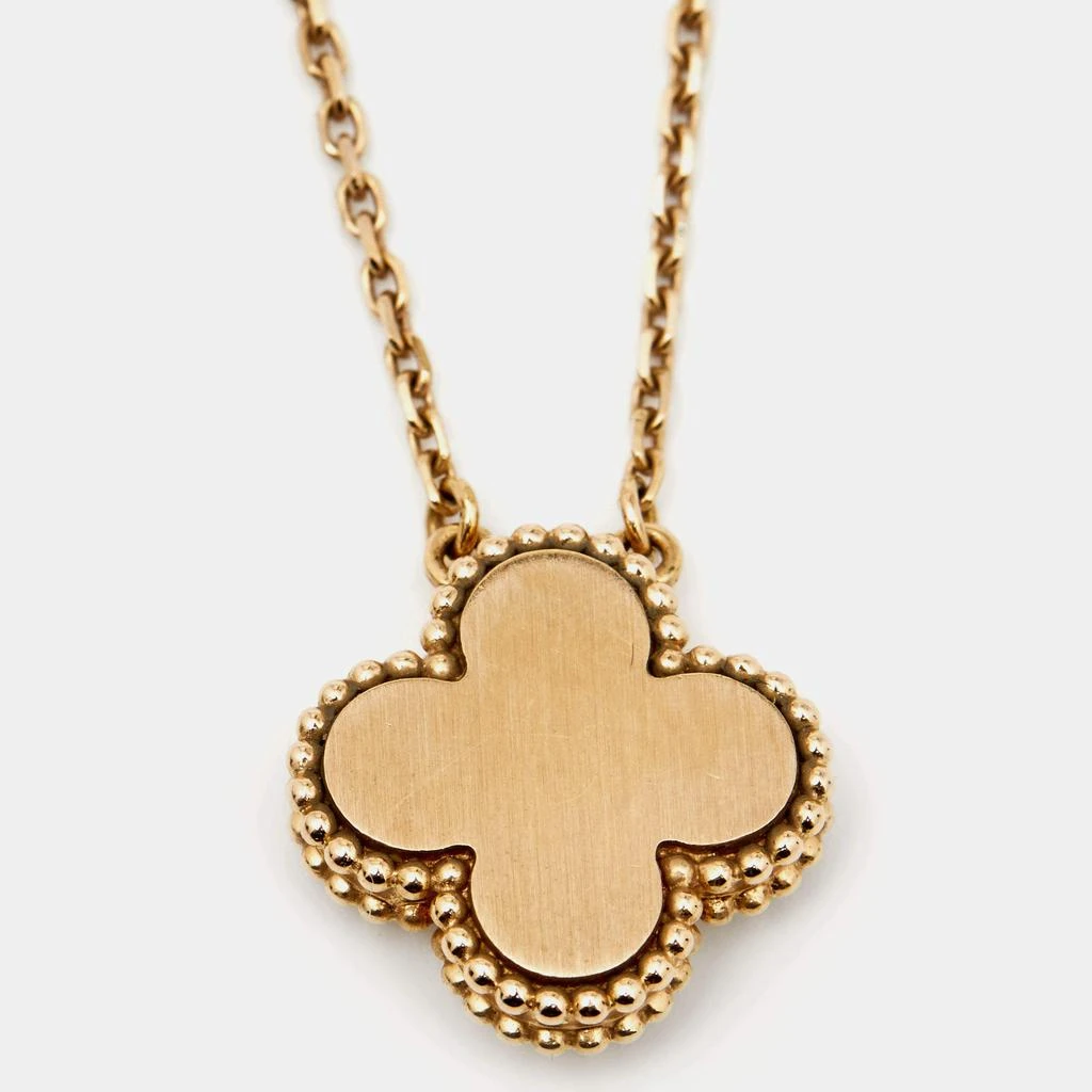 商品[二手商品] Van Cleef & Arpels|Van Cleef & Arpels Vintage Alhambra Diamond Mother of Pearl 18k Rose Gold Necklace,价格¥34266,第3张图片详细描述