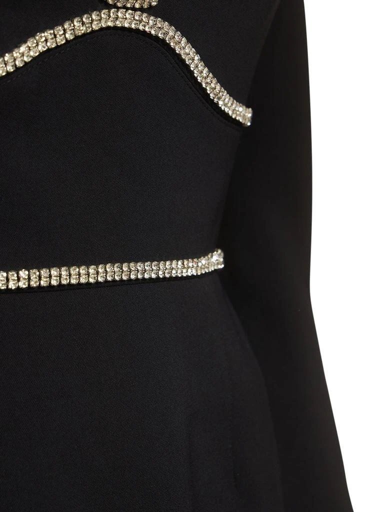 商品Self Portrait|Crepe Diamante Detail Mini Dress,价格¥3708,第4张图片详细描述