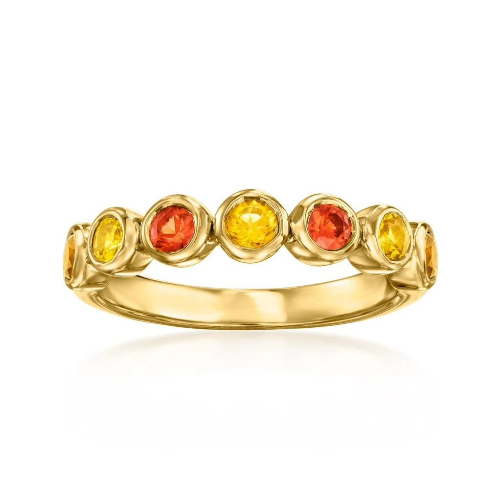 商品Ross-Simons|Orange and Yellow Sapphire Ring With . Citrines in 18kt Gold Over Sterling,价格¥1218,第1张图片