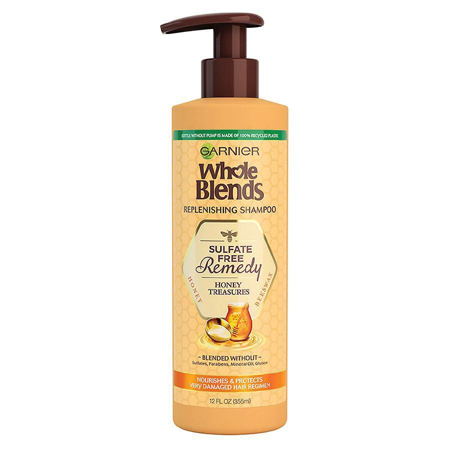 商品Garnier Whole Blends|Sulfate Free Remedy Honey Shampoo for Dry to Very Dry  Hair,价格¥62,第1张图片