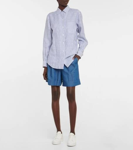 商品Loro Piana|Neo André条纹亚麻衬衫,价格¥7363,第2张图片详细描述