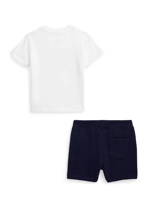 商品Ralph Lauren|Lauren Childrenswear Baby Boys Flag Jersey T Shirt Fleece Shorts Set,价格¥521,第2张图片详细描述