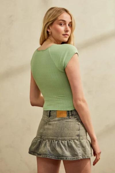UO Aimee Pointelle Top商品第3张图片规格展示