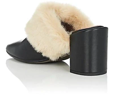 商品Barneys New York|Faux-Fur-Trimmed Leather Mules,价格¥734,第3张图片详细描述