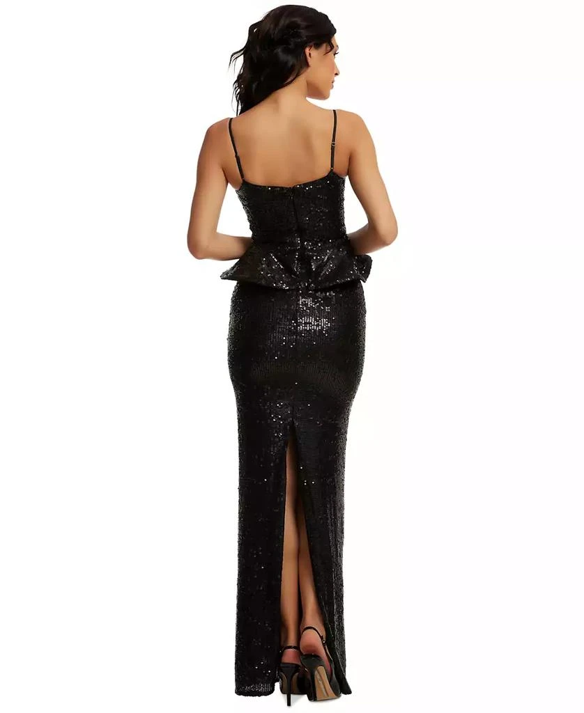 商品Dress The Population|Women's Akiah Sequined Peplum Gown,价格¥2839,第3张图片详细描述