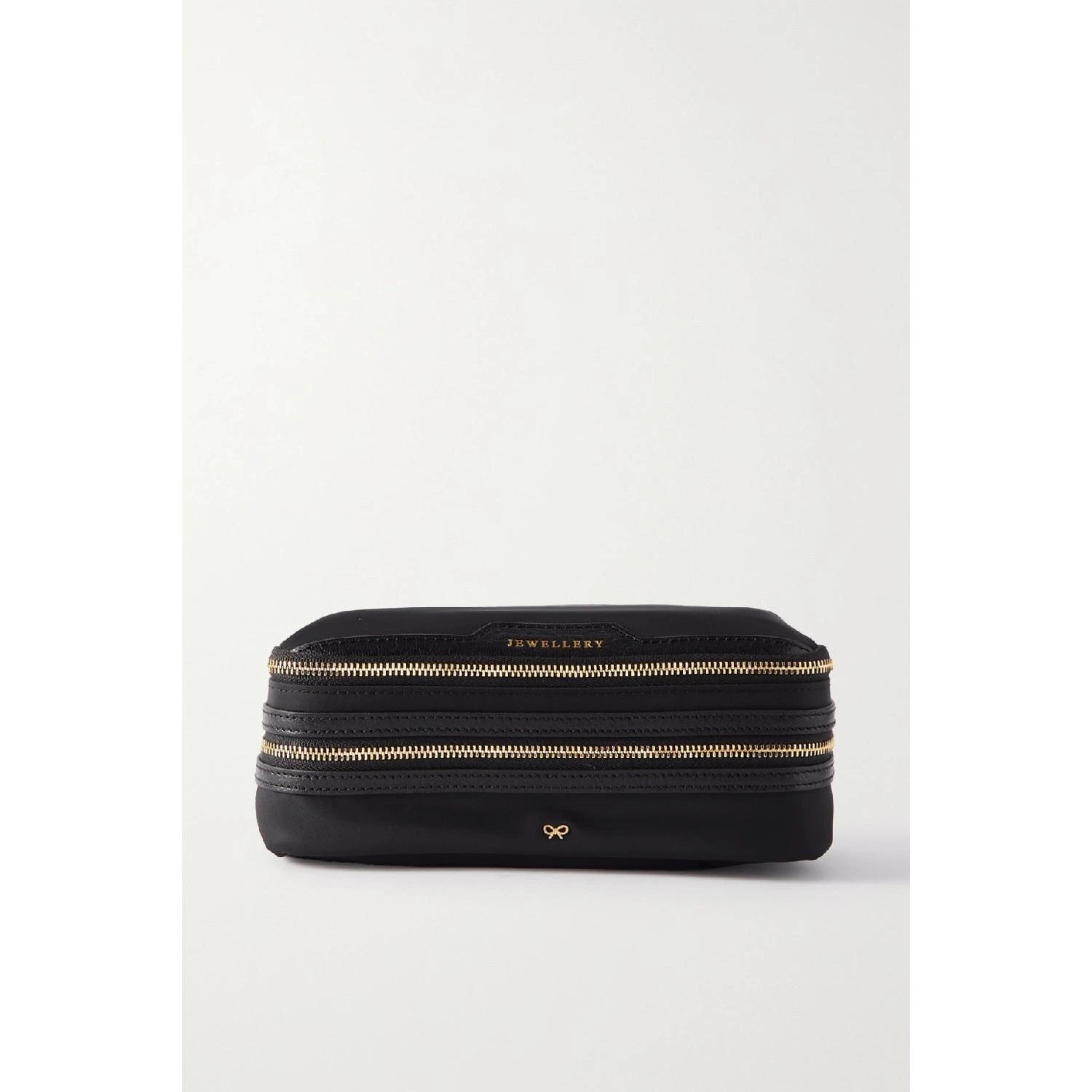 商品Anya Hindmarch|包邮包税【预售7天发货】 ANYA HINDMARCH 23秋冬 女士 收纳包 皮革边饰尼龙小袋 1647597287812100 5050925152860Black ,价格¥2857,第1张图片