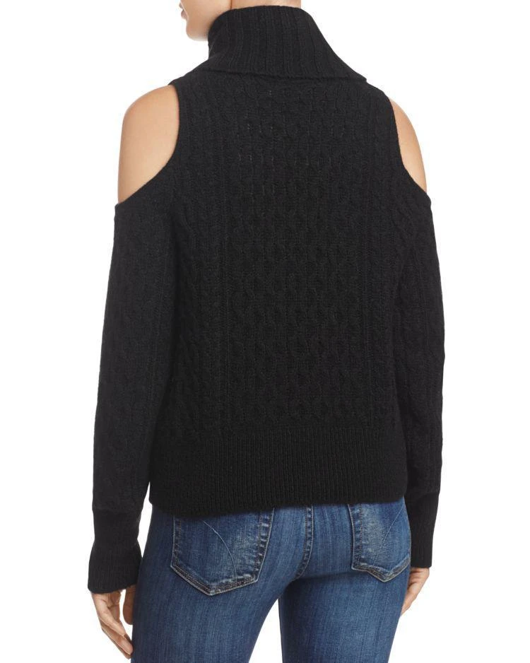 商品Theory|Cold-Shoulder Cabled Turtleneck Sweater,价格¥878,第2张图片详细描述