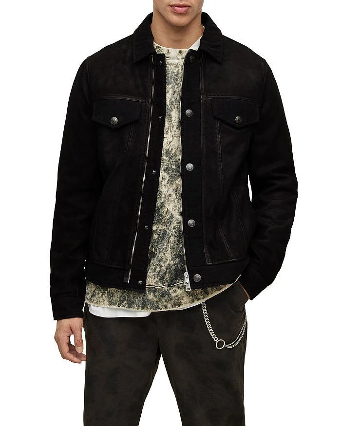 商品ALL SAINTS|Ray Leather Trucker Jacket,价格¥2565,第1张图片