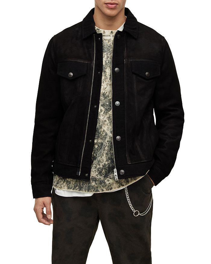 商品ALL SAINTS|Ray Leather Trucker Jacket,价格¥4239,第3张图片详细描述