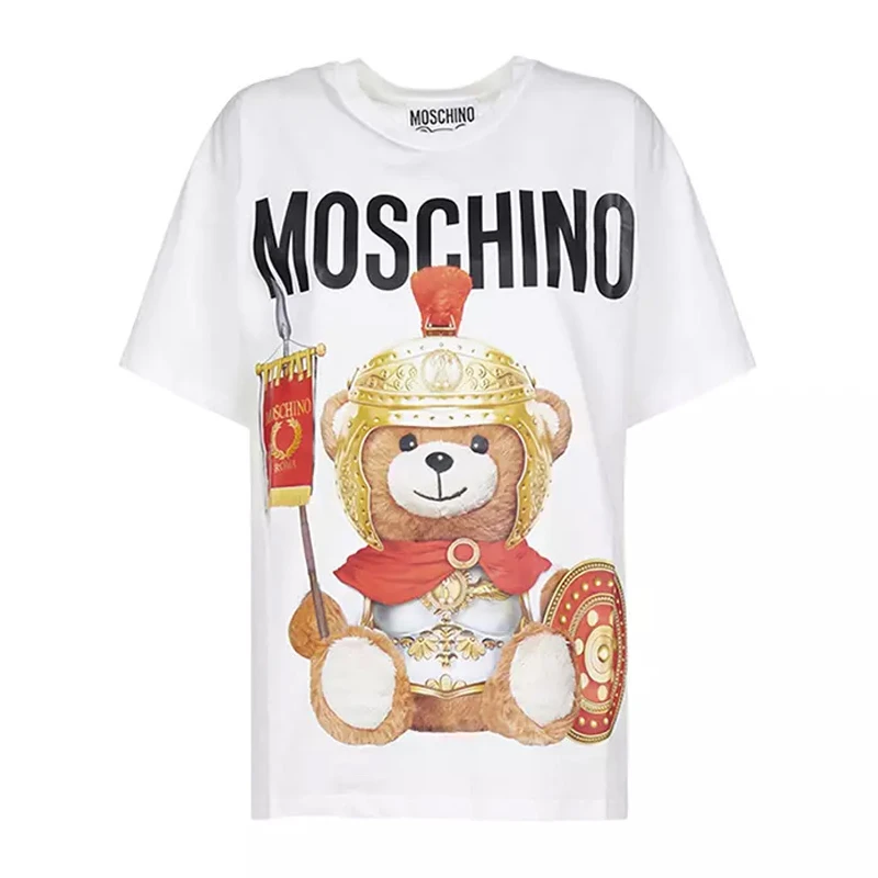 Moschino 莫斯奇诺 白色棉女装短体恤 0703-5540-V1002 商品