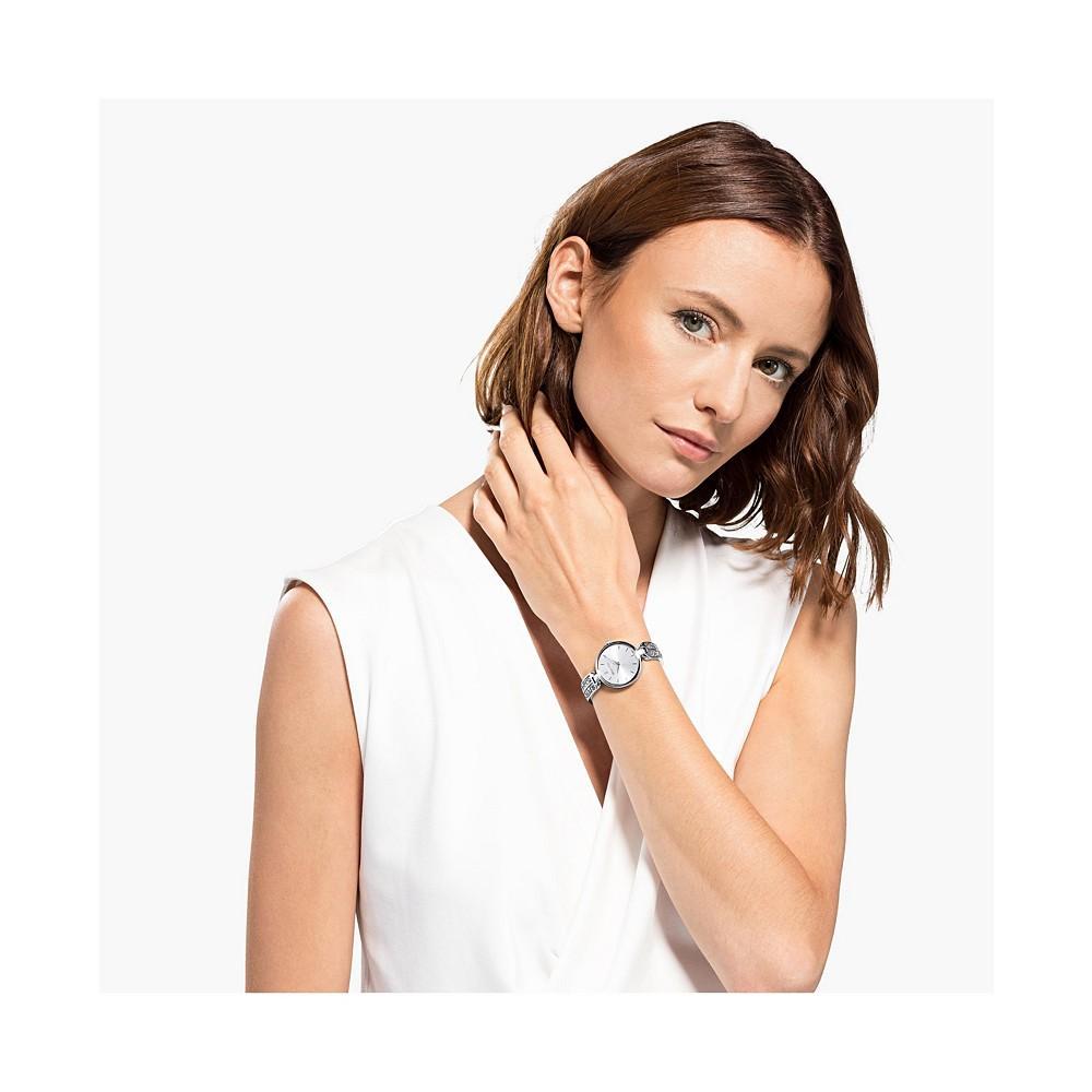 商品Swarovski|Dream Rock Silver-Tone Stainless Steel Metal Bracelet Watch, 28.44mm,价格¥2220,第7张图片详细描述
