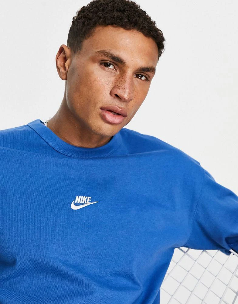 商品NIKE|Nike Premium Essentials oversized heavyweight t-shirt in marina blue,价格¥218,第3张图片详细描述