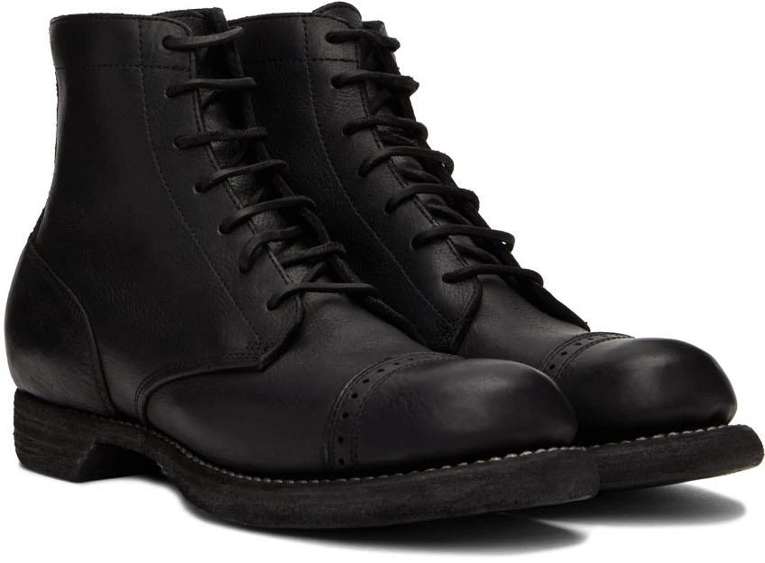 商品guidi|Black 5305 Lace-Up Boots,价格¥2787,第4张图片详细描述