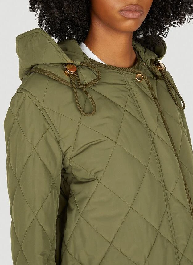 商品Burberry|Quilted Coat in Green,价格¥13997,第5张图片详细描述