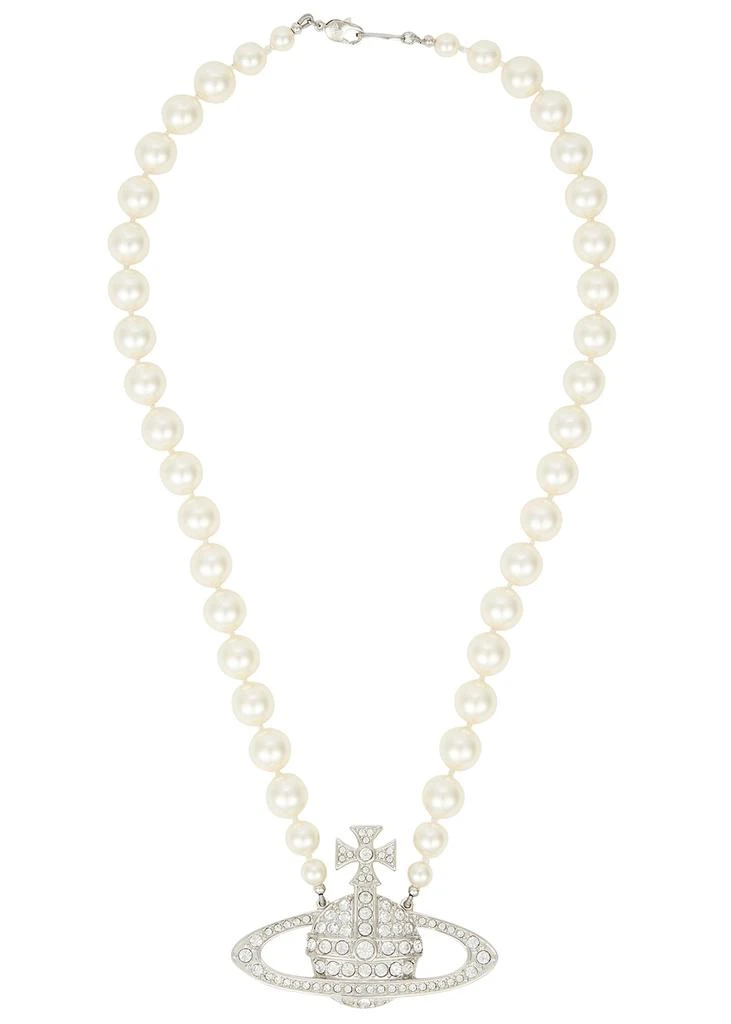 商品Vivienne Westwood|Bas Relief Swarovski pearl orb necklace,价格¥1983,第1张图片