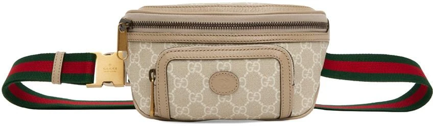 商品Gucci|米色 Interlocking G 腰包,价格¥9912,第1张图片