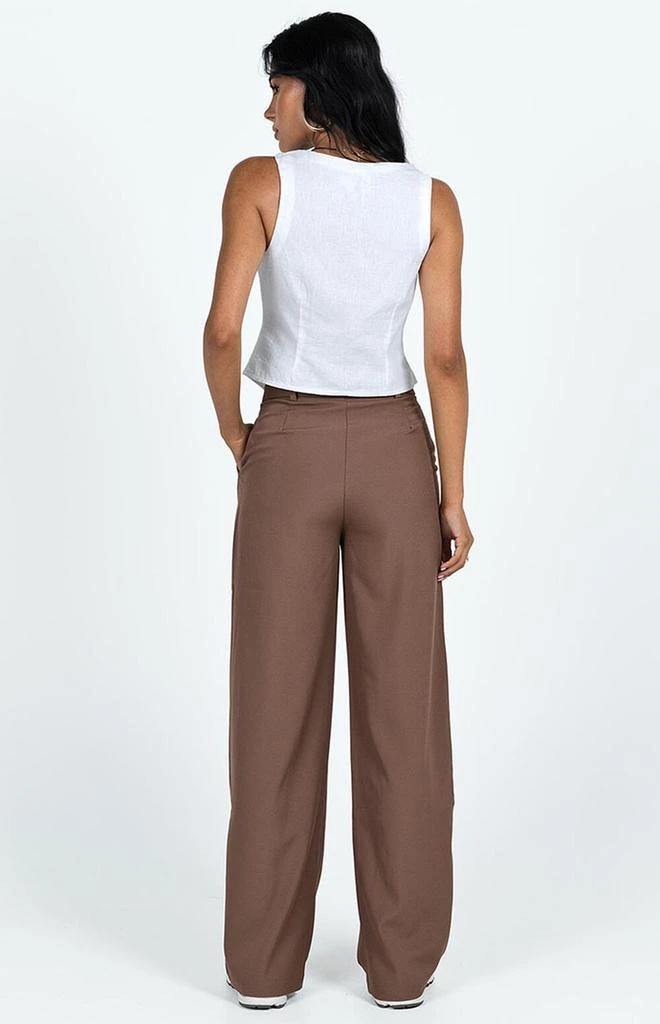 商品Princess Polly|Eco Brown Archer Trousers,价格¥544,第4张图片详细描述