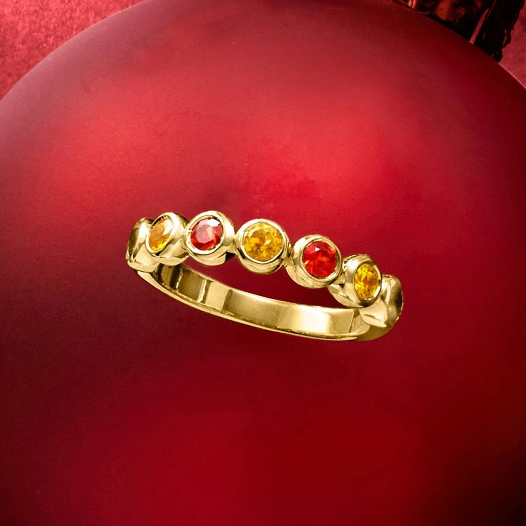 商品Ross-Simons|Orange and Yellow Sapphire Ring With . Citrines in 18kt Gold Over Sterling,价格¥1218,第4张图片详细描述