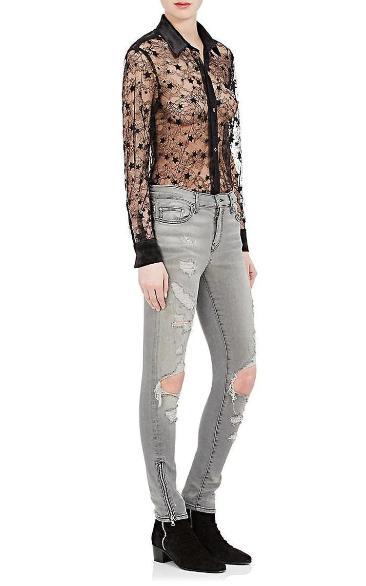 商品AMIRI|Sheer Star-Lace Blouse,价格¥10229,第2张图片详细描述