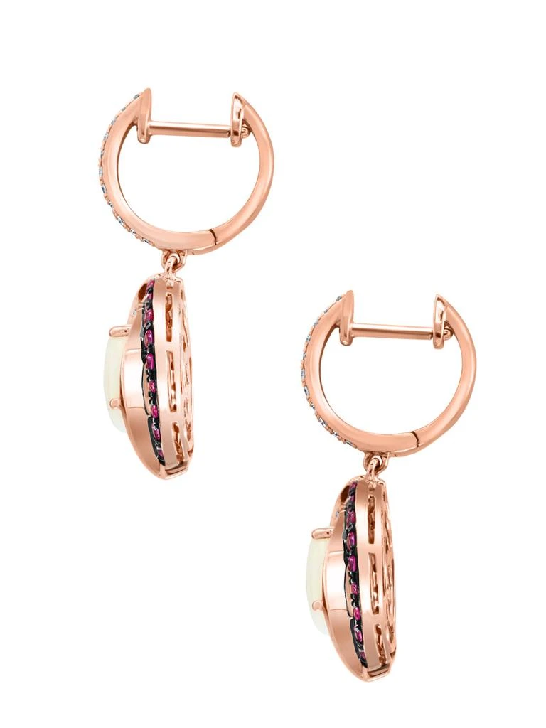 商品Effy|14K Rose Gold Diamond Opal Sapphire Earrings,价格¥14824,第3张图片详细描述