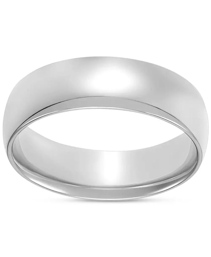 商品Macy's|Men's Polished Comfort Fit Wedding Band in 10k White Gold, Created for Macy's,价格¥3586,第3张图片详细描述