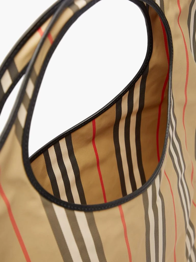 Icon-stripe recycled-fibre tote bag 商品