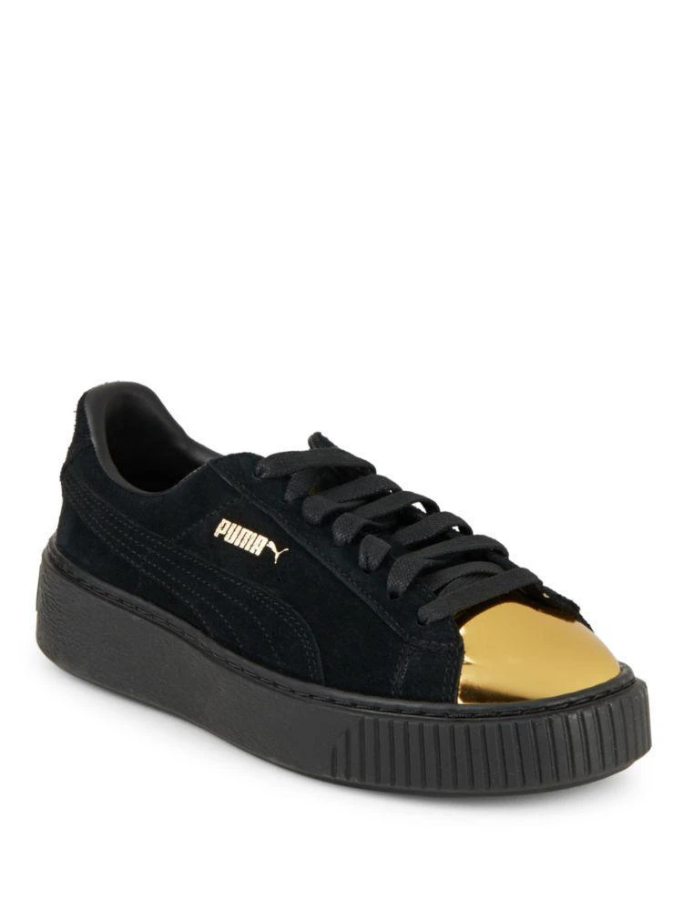 商品Puma|Lace-Up Suede Platform Sneakers,价格¥526,第2张图片详细描述