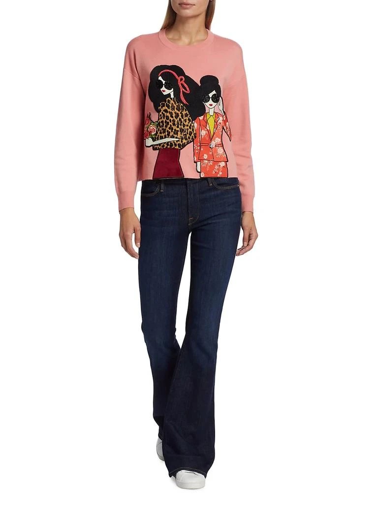 商品Alice + Olivia|Gleeson Bead-Embellished Graphic Sweater,价格¥2216,第2张图片详细描述