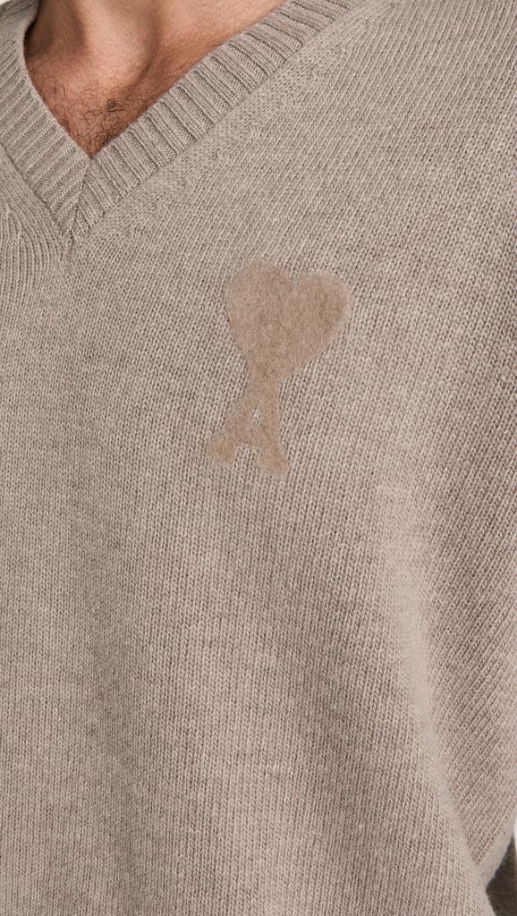 AMI Needle Punch Adc V Neck Sweater商品第6张图片规格展示