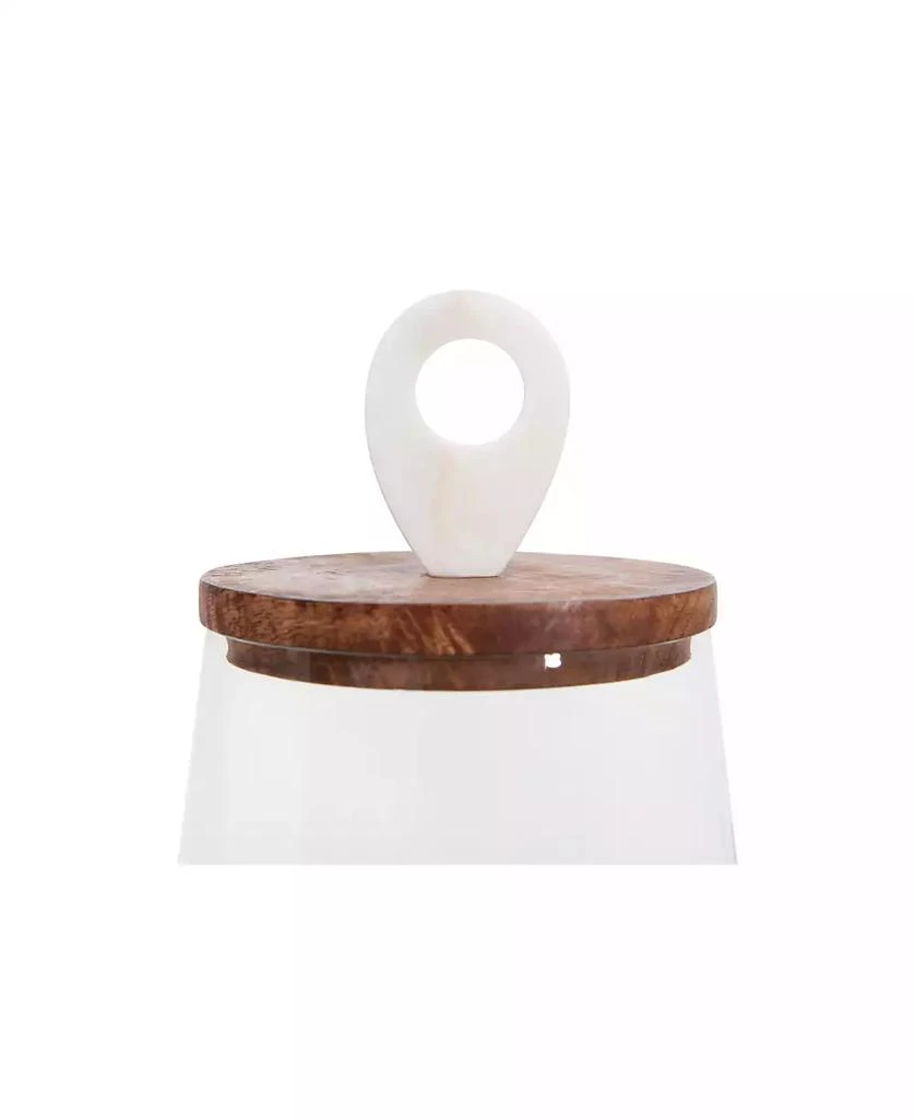 Small Clear Glass Jar with Mango Wood & Marble Lid 商品