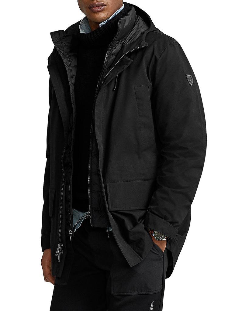 商品Ralph Lauren|男士棉混纺斜纹绗缝衬里连帽大衣,价格¥2456,第1张图片