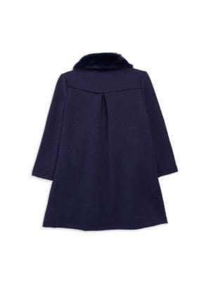 商品Purple Rose|Little Girl's 2-Piece Faux Fur Trim Coat & Dress Set,价格¥252,第4张图片详细描述