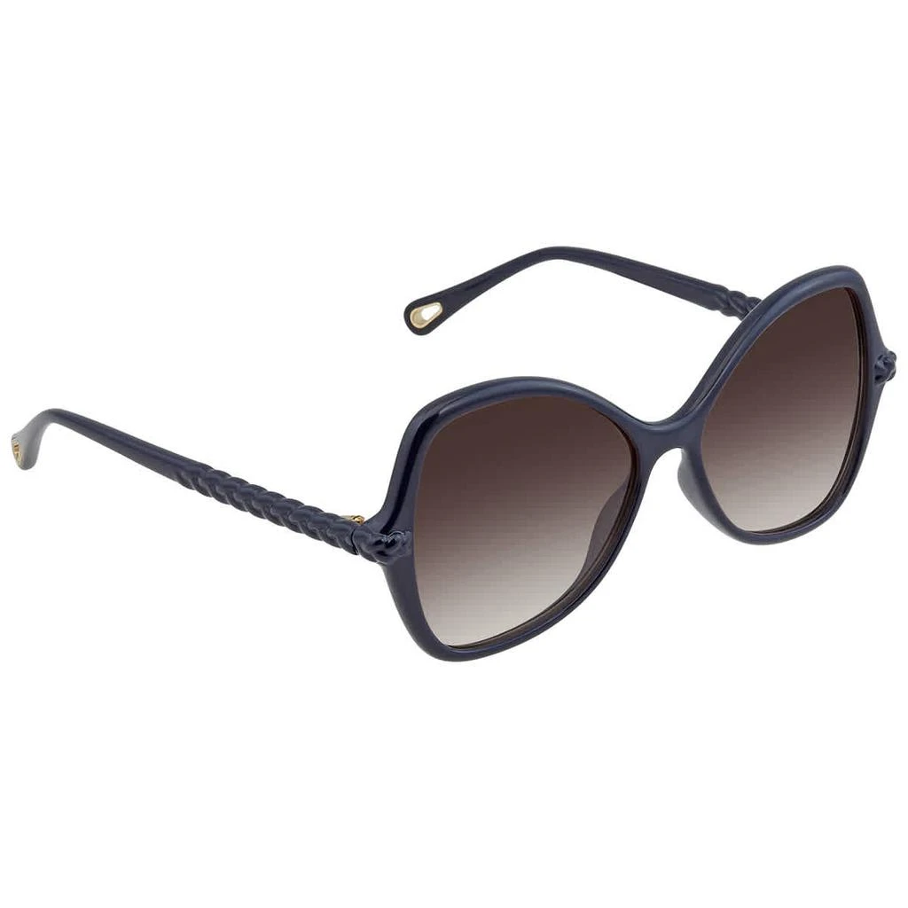 商品Chloé|Chloe Brown Gradient Butterfly Ladies Sunglasses CH0001S 001 56,价格¥1388,第1张图片